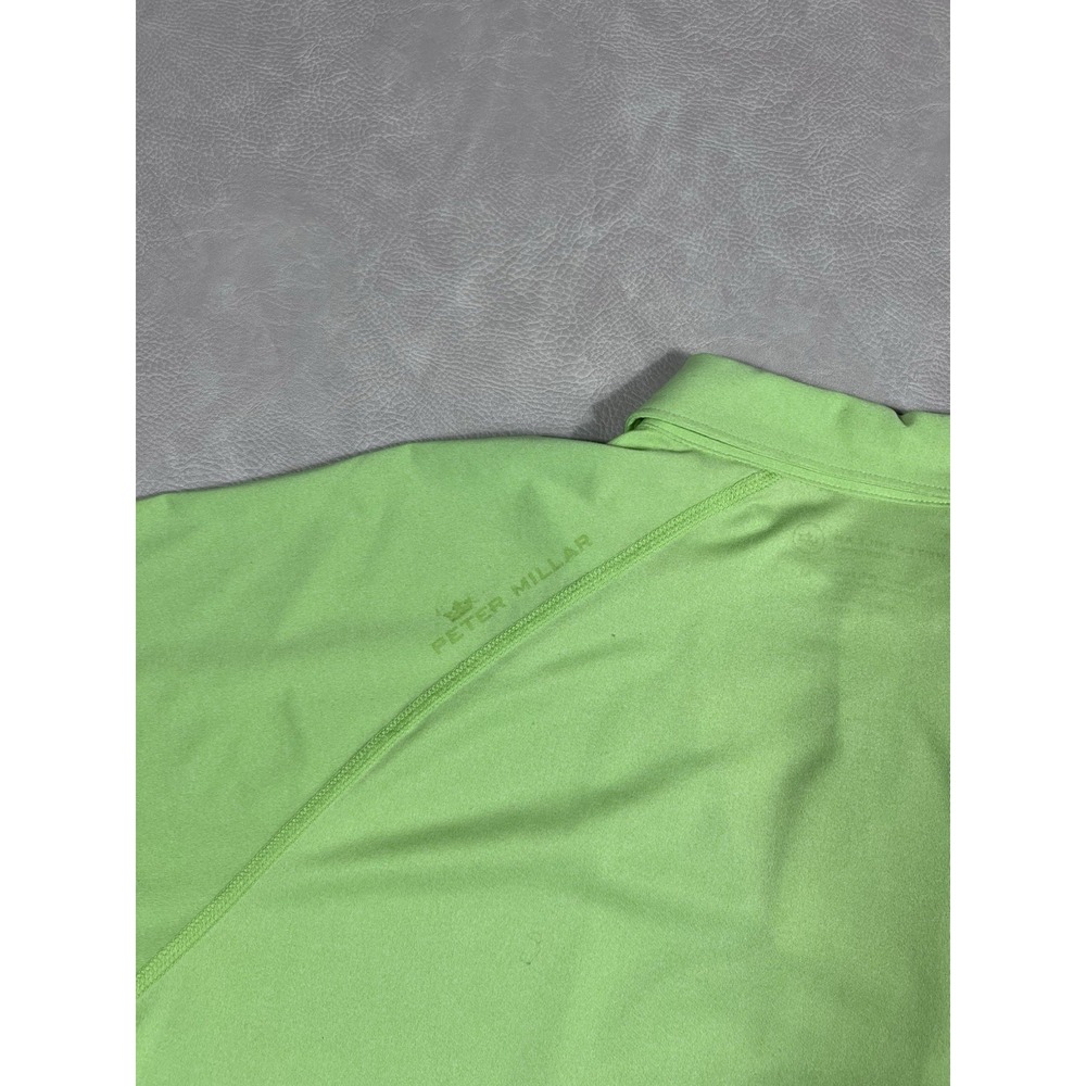 Peter Millar Shirt Size Medium Amsterdam Technical Golf Polo Green Crown Sport - Picture 7 of 9